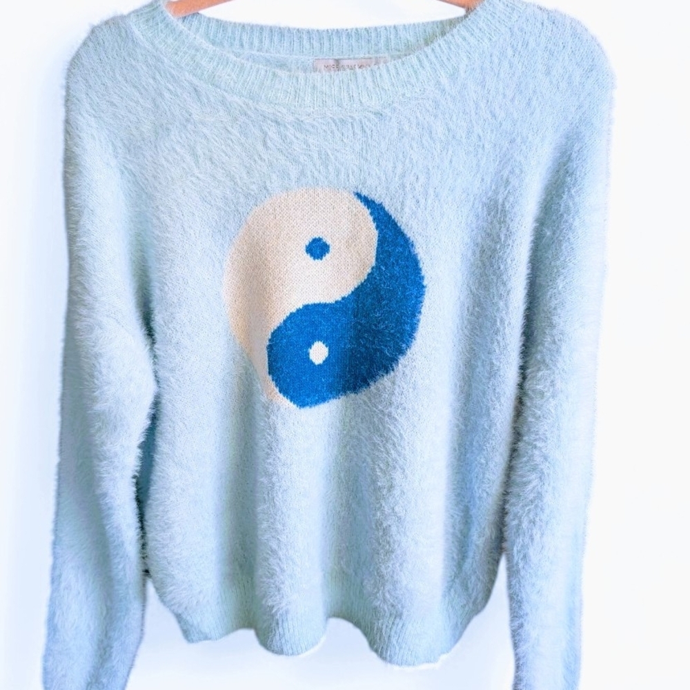 Blue and Cream Yin Yang Sweater